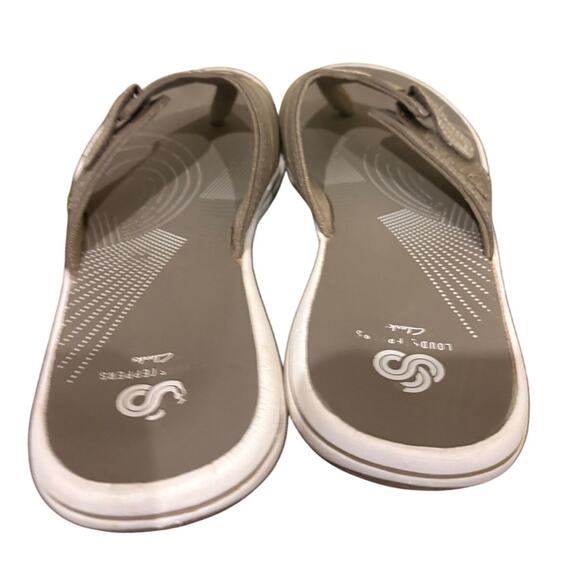 CLOUDSTEPPERS by Clarks Sport Thong Sandals Breeze Sea White  6.5 W - Picture 6 of 7